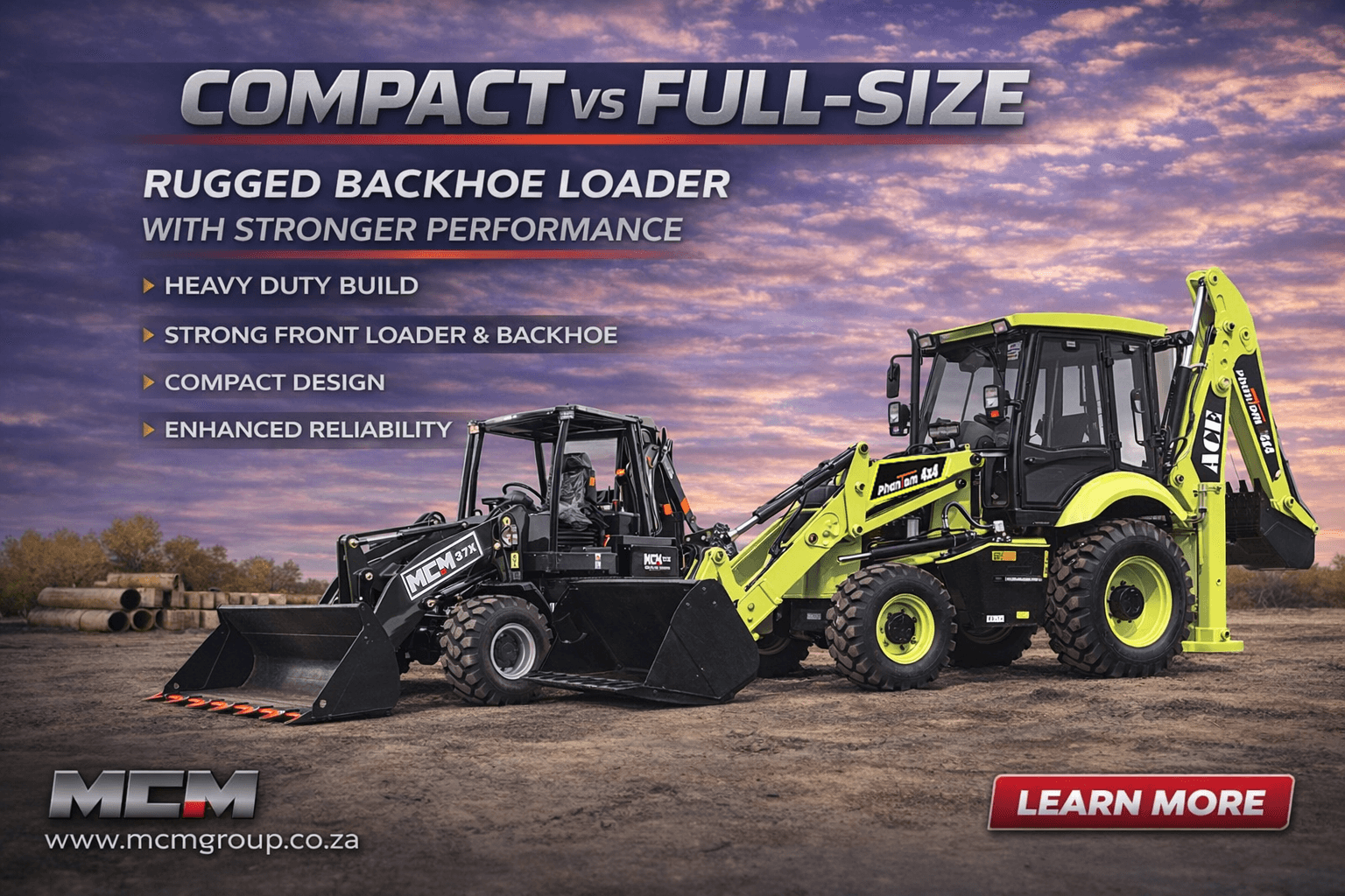 Compact TLB vs Full-Size Backhoe South Africa