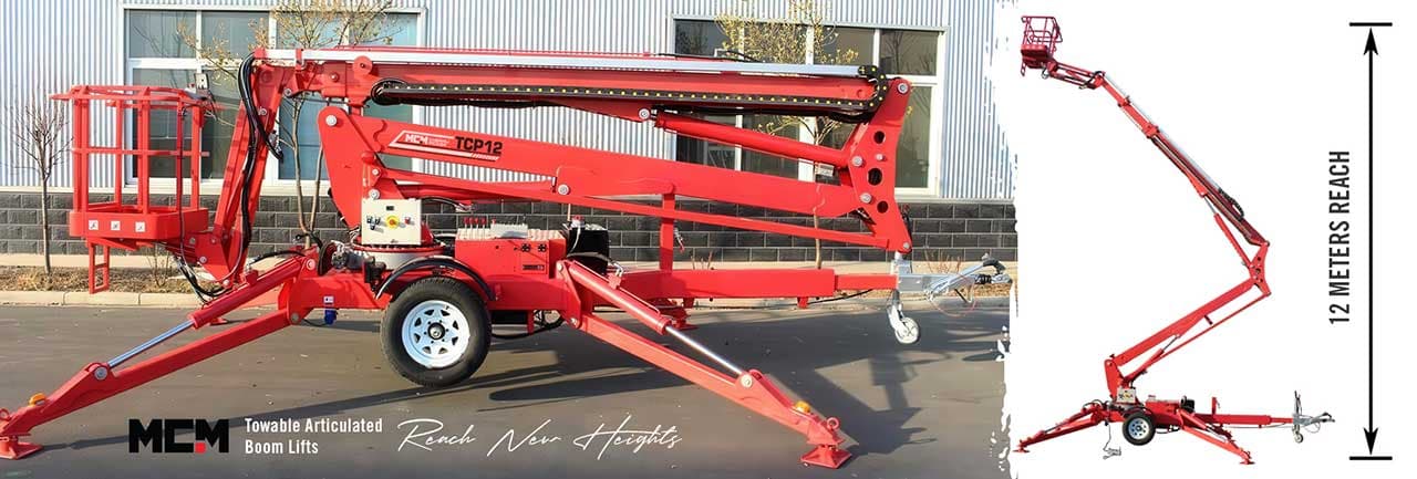 MCM’s 2025 Cherry Picker Range: Reach New Heights with Towable Articulated Boom Lifts