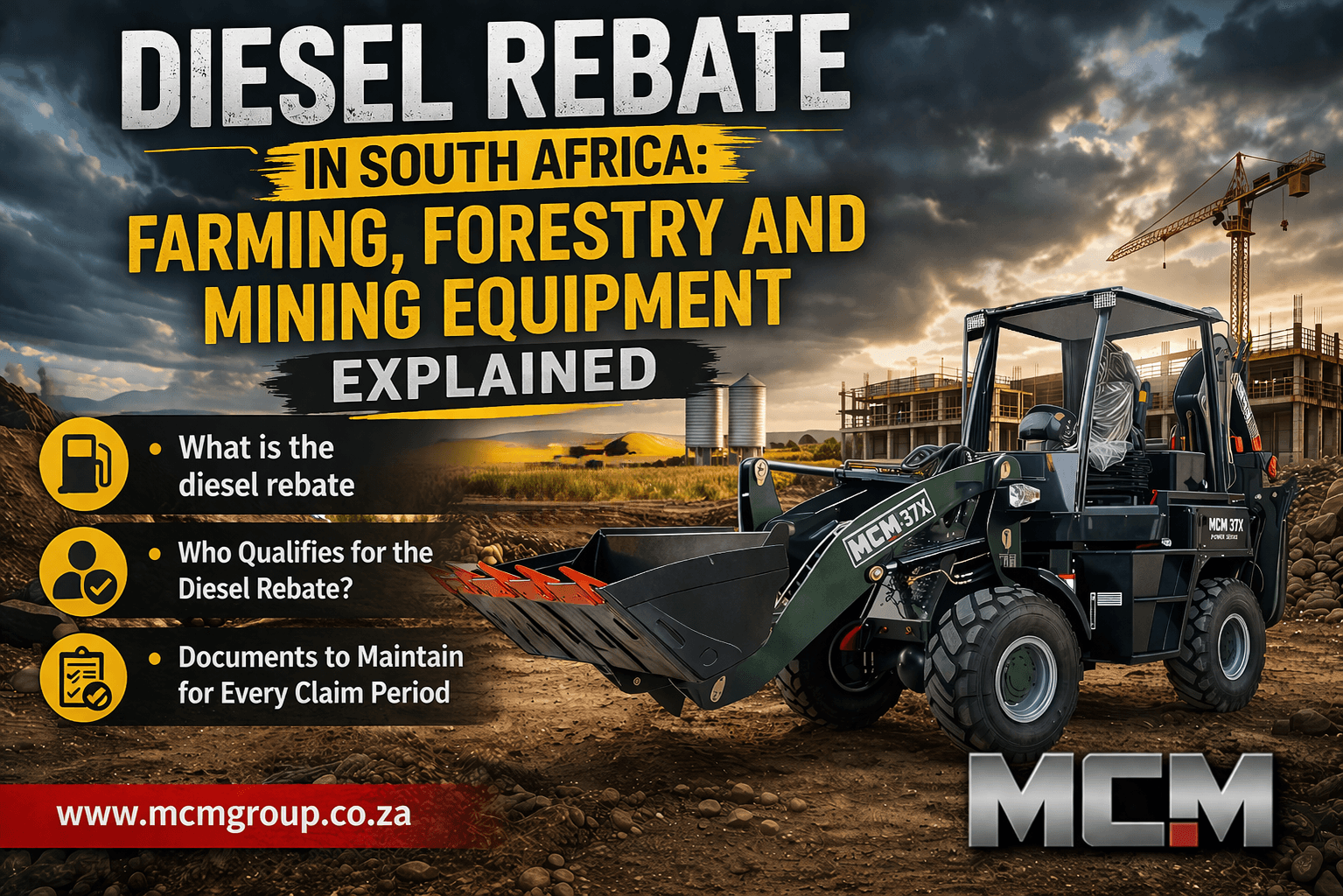 Diesel rebate guide for farming and mining equipment in South Africa