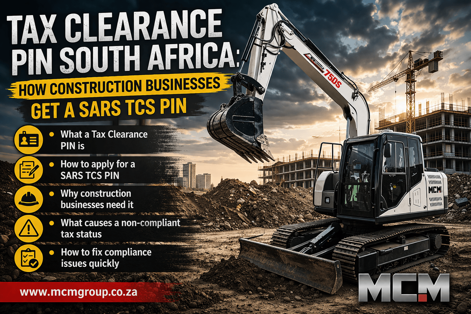 Tax clearance PIN guide for South African construction businesses