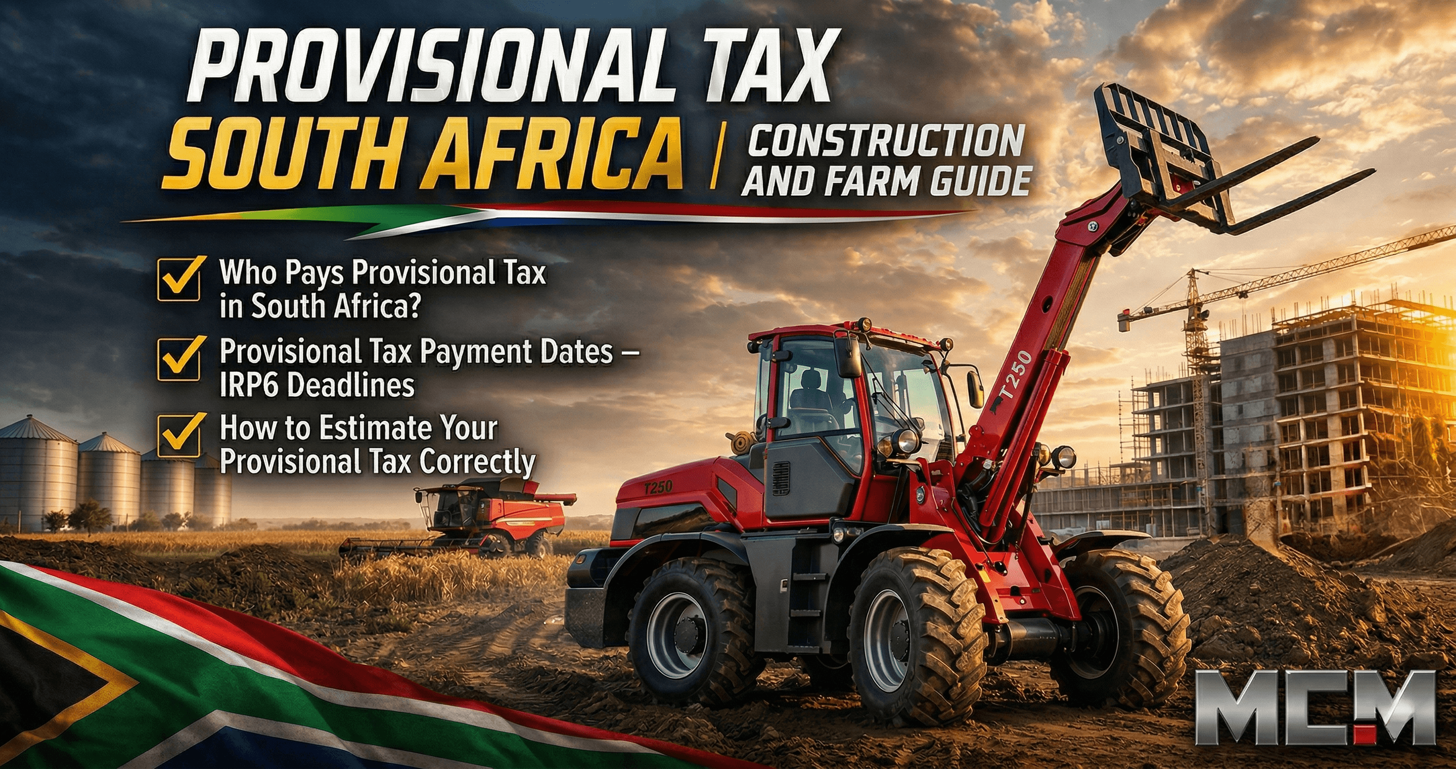Provisional tax guide for South African construction and farming businesses